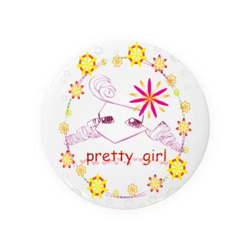 pretty girl 缶バッジ