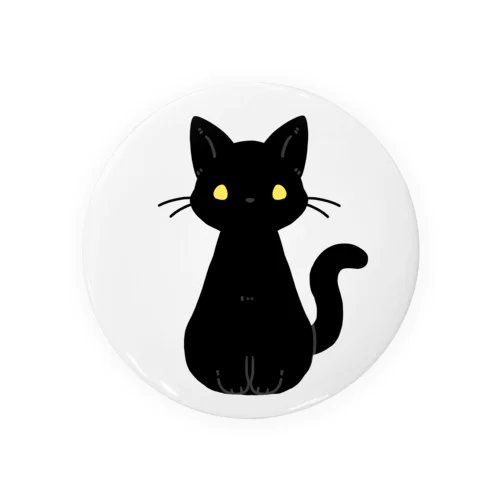 シンプルな金眼の黒猫さん Tin Badge