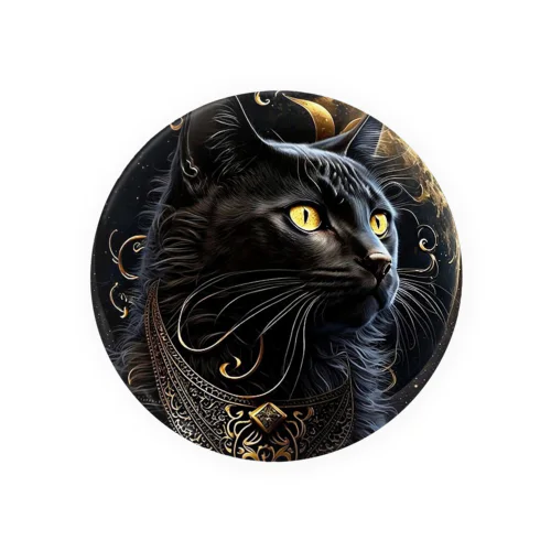 黒猫デザイン☆ Tin Badge