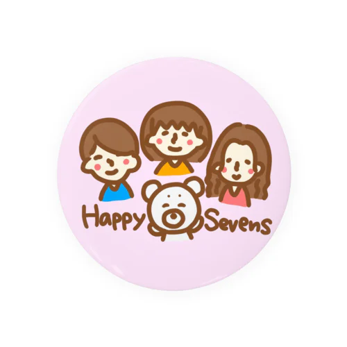 Happy Sevens×はちみつくまこ 缶バッジ