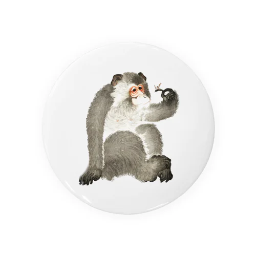 小原古邨　猿と蜻蛉（猿と虫）Ohara Koson / Monkey with insect Tin Badge