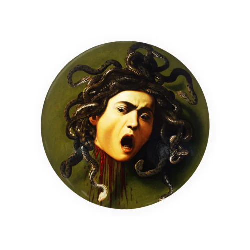 メドゥーサ　カラヴァッジオ　Caravaggio / Medusa 缶バッジ