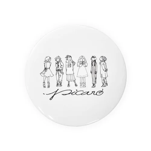 『冬ガール&.picaro』(淡色) Tin Badge