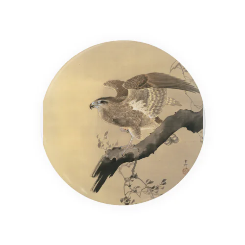 小原古邨　鷹　Ohara Koson / Falcon Tin Badge