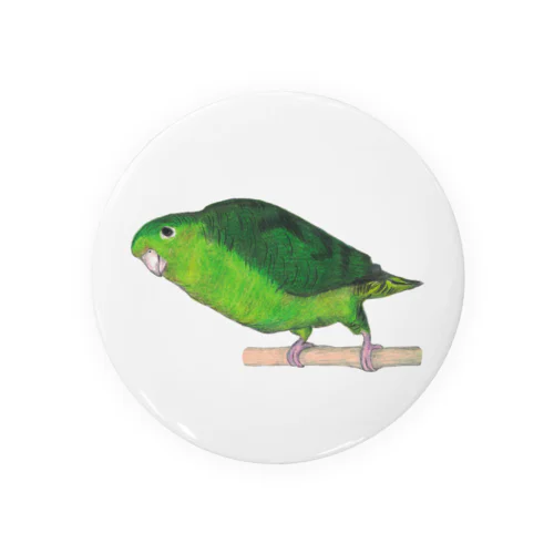 [森図鑑] サザナミインコ緑色 Tin Badge
