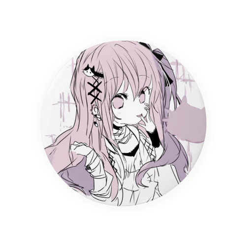 ピンク✖紫系の地雷女の子 Tin Badge