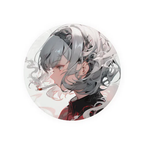 smoke girl Tin Badge