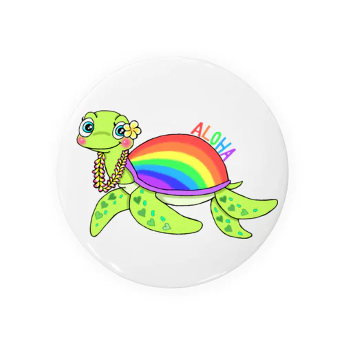 aloha❣️Rainbow 🌈 honu 🐢 hawaii 🌺 Tin Badge