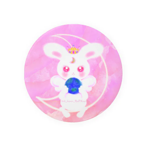 ホワイトRabbit Angel(シンメトリーeyes) Tin Badge
