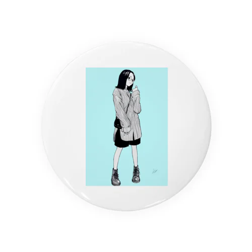 短パン女子 Tin Badge