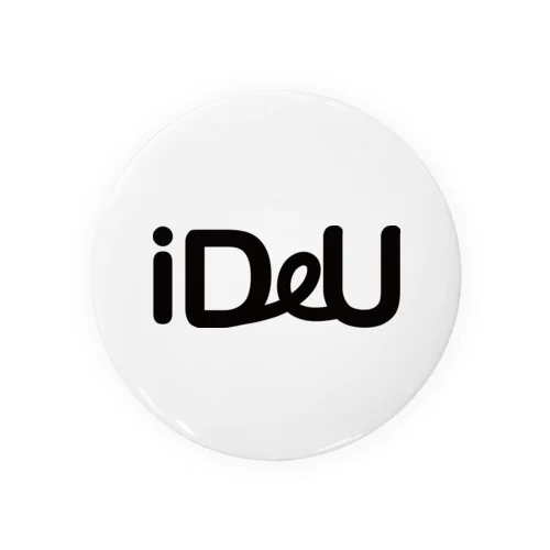 iDeU One-Point（テキスト黒） Tin Badge