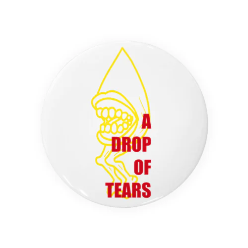 A drop of tears 雫ちゃん　黄色い線 缶バッジ