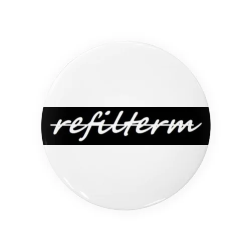 refiltermロゴ WHITE×BLACK Tin Badge