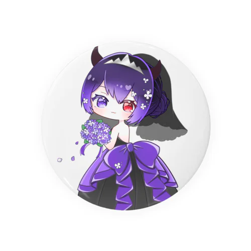 ウェディングドレス姿の黒娘！ Tin Badge