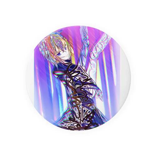 ステンドグラス風男の子（銀） Tin Badge