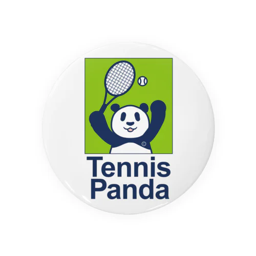 パンダ・テニス・TENNIS・アイテム・デザイン・ラケット・ガット・イラスト・スポーツ・Tシャツ・サーブ・かっこいい・かわいい・選手・画像・ボール・王子・絵・オリジナル（C） Tin Badge