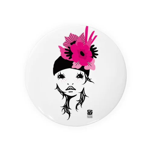 Flower girl Tin Badge