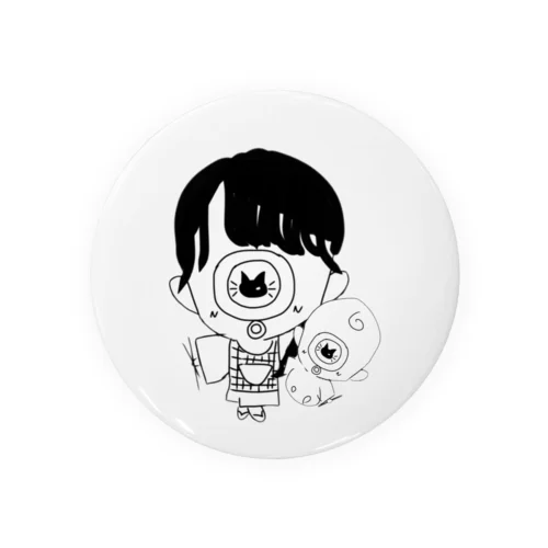 隻くんのママ×ちび隻くん👁 Tin Badge