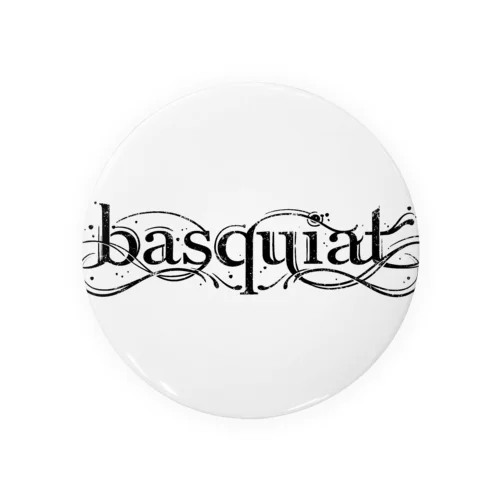 basquiat white Tin Badge