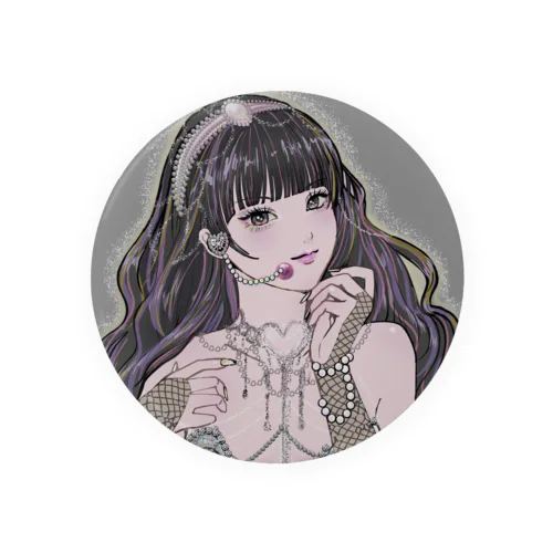 アイドルちゃん(黒) Tin Badge