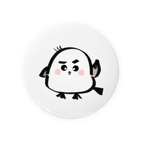 手をあげるシマエナガくん Tin Badge
