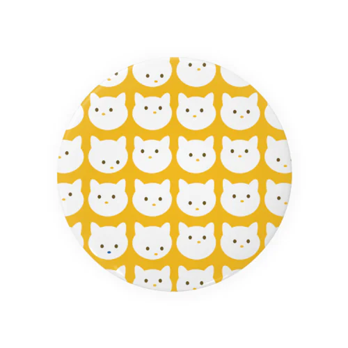 Dot Cat Daily_Square（イエロー） 缶バッジ