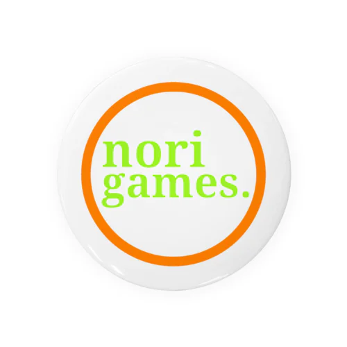 nori games. ロゴ オレンジグリーン Tin Badge