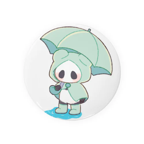 パンダと雨の日 Tin Badge