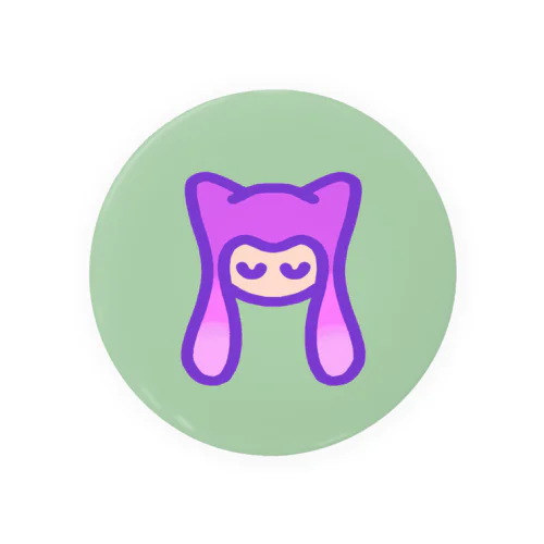 紫かぶりもの Tin Badge