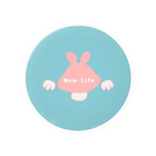 color うさのこ 『 New Life 』 缶バッジ