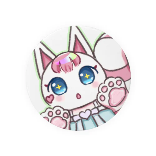 かしのねこ Tin Badge