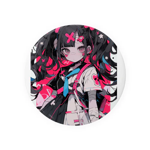 病み少女 Tin Badge