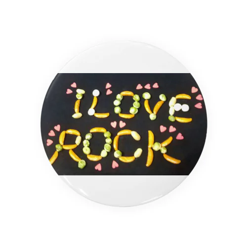 I LOVE ROCK Tin Badge