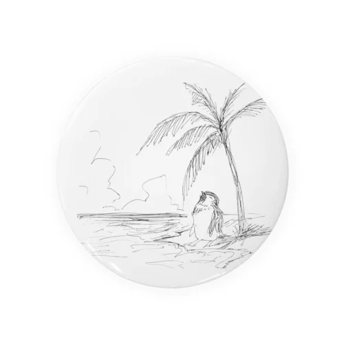 夏のペンギン　サマーバケーション Tin Badge