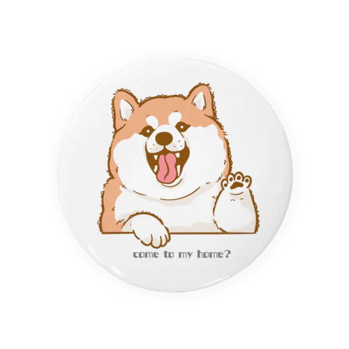 しば犬アップくん Tin Badge