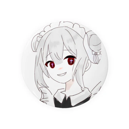 ぐるぐるおめめのメイドさん Tin Badge