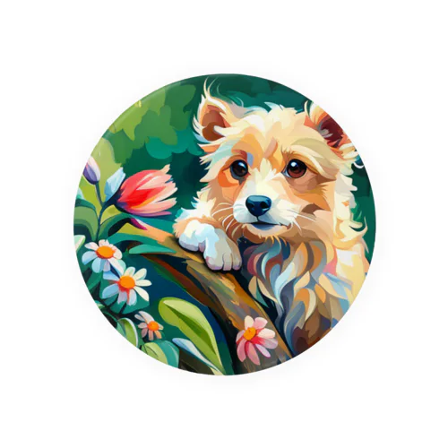 かわいい子犬 Tin Badge