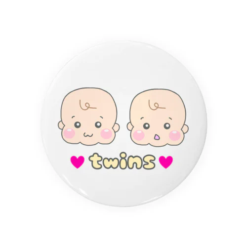 twins べびー　ふたごグッズ Tin Badge