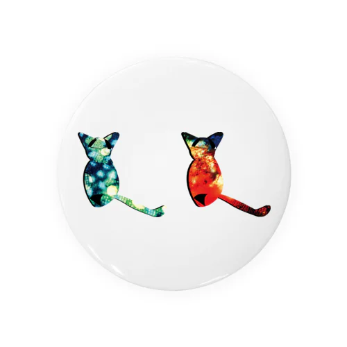 青い猫赤い猫 Tin Badge