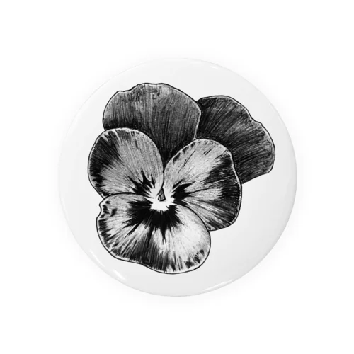 pansy(黒) Tin Badge