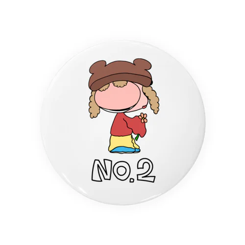 No.2 Pinback button Tin Badge