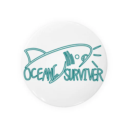サメのアクゥ OCEAN SURVIVER 缶バッジ
