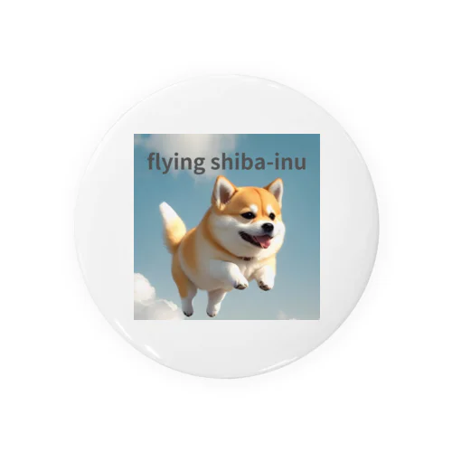 flying shibaｰinu Tin Badge