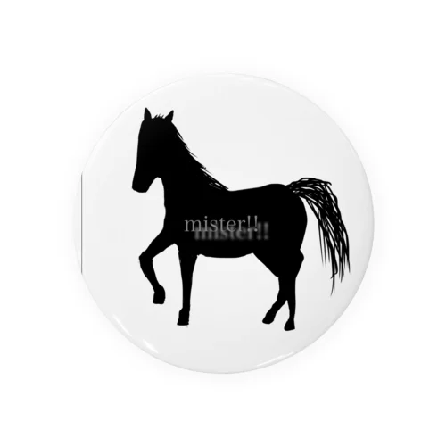  silhouette horse Tin Badge