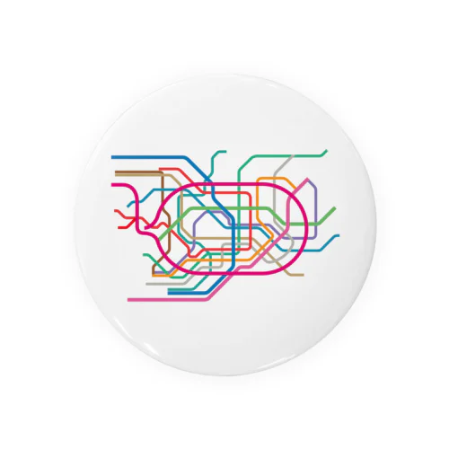 東京地下鉄路線図-東京メトロ路線図 ROUTE MAP TOKYO METROPOLITAN AREA- Tin Badge