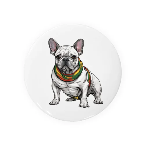 Frenchie-Rasta Dogg Tin Badge