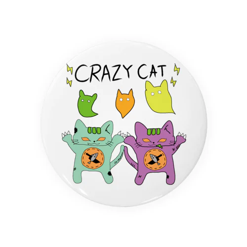 CRAZY CAT🐾 Tin Badge