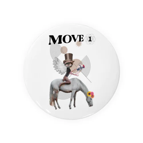 1→MOVE Stylish Lenormand  Tin Badge