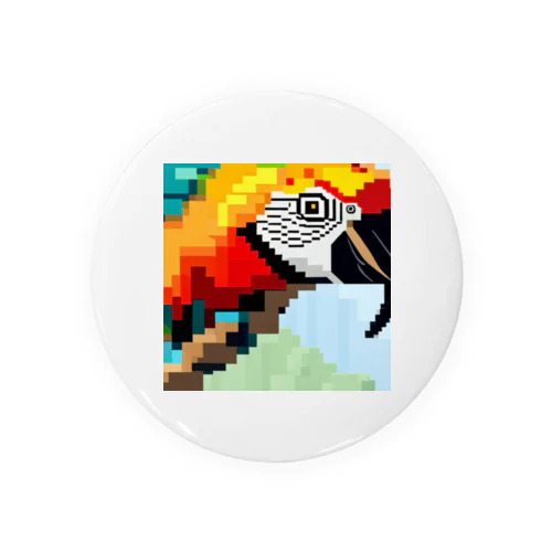 ドット絵のオウム Tin Badge