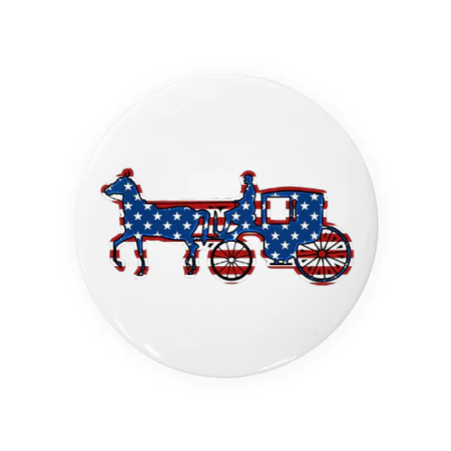 馬車　Flag of the United States Tin Badge